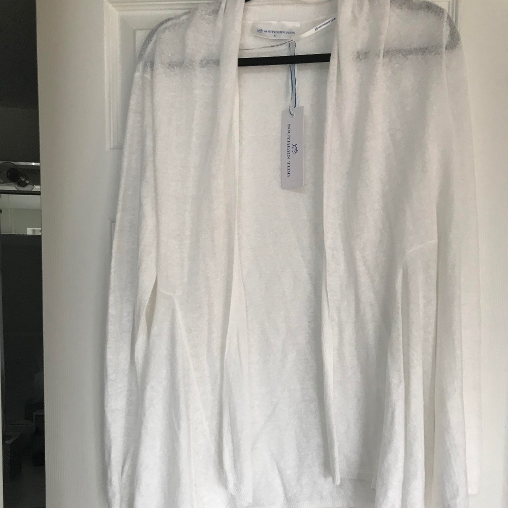 NWT W's SouthernTide Linen Cardigan-Medium